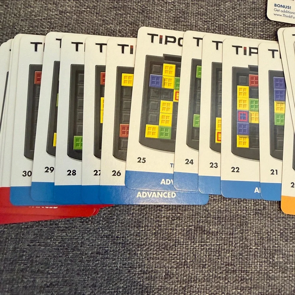 Thinkfun TipOver Thinking Game Vintage 2004 Storage Bag MISSING ONE CARD